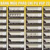 Bảng Mẫu phào chỉ PU VGP 22