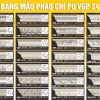 Bảng Mẫu phào chỉ PU VGP 24