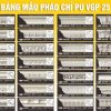 Bảng Mẫu phào chỉ PU VGP 25