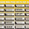 Bảng Mẫu phào chỉ PU VGP 26