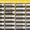 Bảng Mẫu phào chỉ PU VGP 33