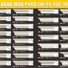 Bảng Mẫu phào chỉ PU VGP 38