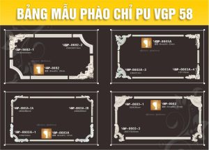 Bảng Mẫu phào chỉ PU VGP 58
