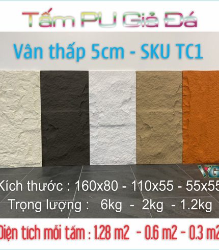 Tấm Pu giả đá dày 5cm SKU TC1 BMT