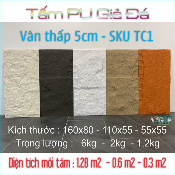 Tấm Pu giả đá dày 5cm SKU TC1 BMT