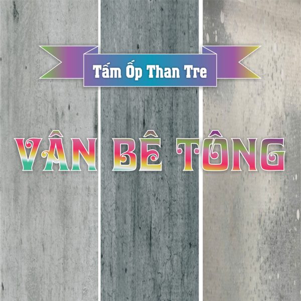 Tấm ốp than tre vân bê tông