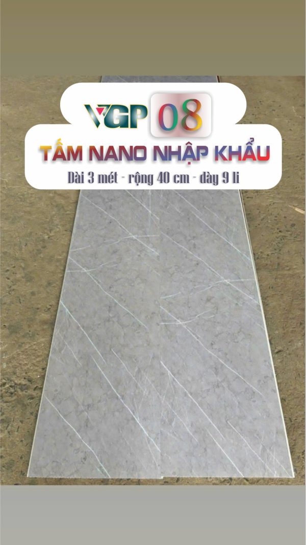 tấm nano nhập khẩu 08 dài 3m