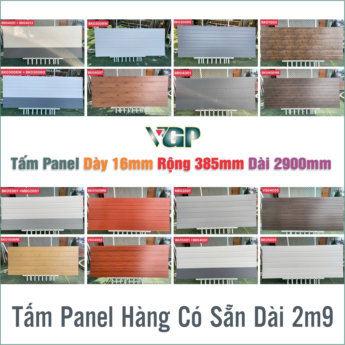Tấm Panel dày 16 mm rộng 385 mm dài 2m9