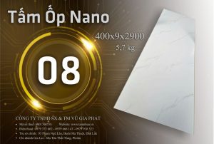 Tấm Nano 2m9 Màu trắng giả đá 08 Pleiku Daklak