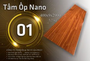 Tấm Nano 2m9 màu vân gỗ 01 Pleiku Daklak